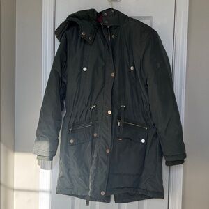 Women's Green Parka Coat